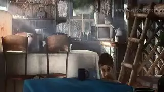 جنس صريح على السلالم: سامانثا تمتلئ فمها وفرجها